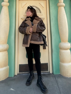 「H&M（エイチ・アンド・エム）のアイテム（リング）」を使った、sakuさん（レディース・157cm）の冬コーディネート