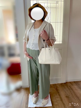 「apres jour（アプレジュール）のアイテム（セットアップ）」を使った、mahalo  さん（レディース・164cm）の夏コーディネート