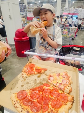 「アイテム（キャップ）」を使った、とよさん（メンズ・120cm）の夏コーディネート