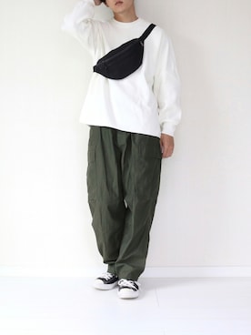 「WYM LIDNM（ウィム バイ リドム）のMILANO RIB HEAVY WEIGHT PO KNIT（ニット/セーター）」を使った、soar  -ソア-さん（メンズ・170cm）の秋コーディネート