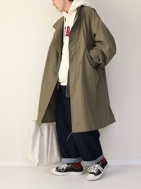 「差し色」｜「アイテム（モッズコート）」を使った、soar  -ソア-さん（メンズ・170cm）の冬コーディネート