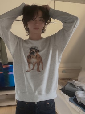 「アイテム（スウェット）」を使った、hakuさん（メンズ・181cm）の秋コーディネート