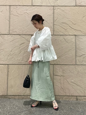 「Te chichi（テチチ）のアイテム（ブルゾン）」を使った、tsuさん（レディース・156cm）の春コーディネート
