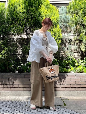 「Te chichi（テチチ）のアイテム（ブルゾン）」を使った、tsuさん（レディース・156cm）の春コーディネート
