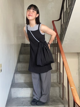 「アイテム（チューブトップ）」を使った、moldさん（レディース・164cm）の夏コーディネート