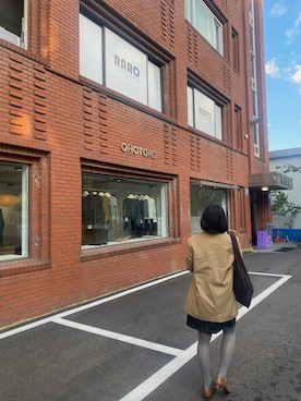 「アイテム（ビジネスバッグ）」を使った、カマさん（レディース・156cm）の秋コーディネート