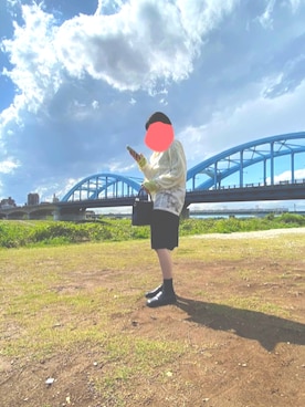 「CLANE（クラネ）のアイテム（アクセサリー）」を使った、カマさん（レディース・156cm）の夏コーディネート