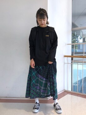 林 萌花さん（レディース・159cm）の秋コーディネート