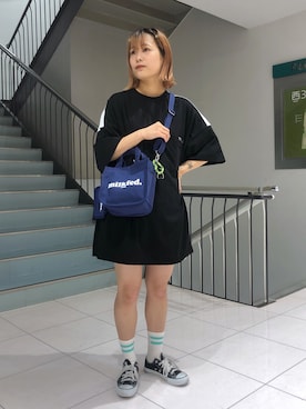 「COOLなこのコが仲間入り」｜「アイテム（チュニック）」を使った、林 萌花さん（レディース・159cm）の夏コーディネート