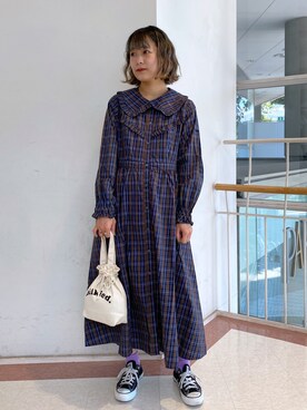 林 萌花さん（レディース・159cm）の夏コーディネート