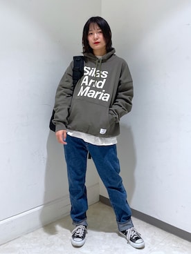 林 萌花さん（レディース・159cm）の冬コーディネート