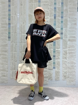 林 萌花さん（レディース・159cm）の夏コーディネート