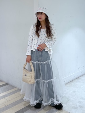 林 萌花さん（レディース・159cm）の冬コーディネート