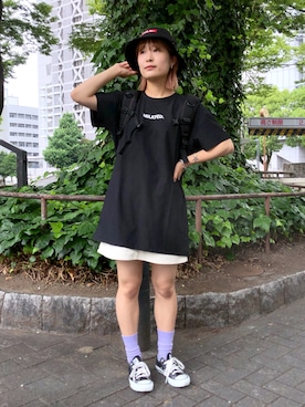 林 萌花さん（レディース・159cm）の夏コーディネート