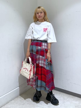 林 萌花さん（レディース・159cm）の夏コーディネート