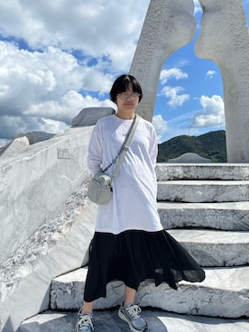 「X-girl（エックスガール）のアイテム」を使った、ロモさん（レディース・164cm）の秋コーディネート