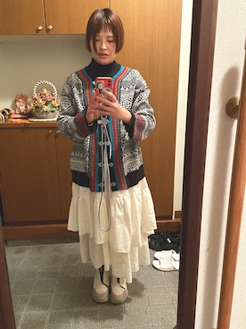 「ショッピング」｜「アイテム（ブーツ）」を使った、ロモさん（レディース・164cm）の冬コーディネート