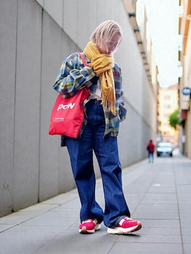 「IMARI（イマリ）のアイテム」を使った、Shinokiさん（レディース・155cm）の冬コーディネート