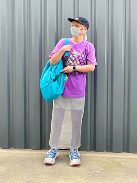 「アイテム（バックパック/リュック）」を使った、Shinokiさん（レディース・155cm）の夏コーディネート