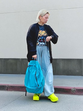 「アイテム（バックパック/リュック）」を使った、Shinokiさん（レディース・155cm）の秋コーディネート