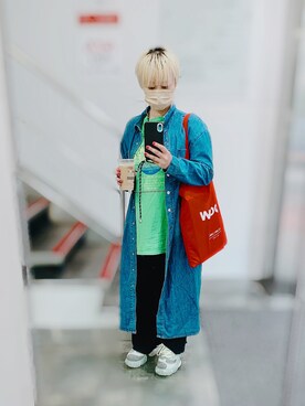 「アイテム（シャツワンピース）」を使った、Shinokiさん（レディース・155cm）の夏コーディネート