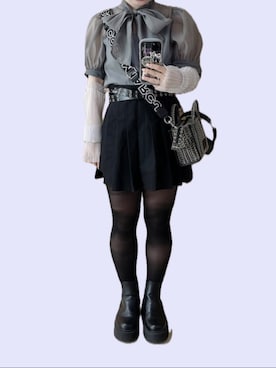 「GRL（グレイル）のアイテム（シューズ）」を使った、まんじゅうこわいさん（レディース・152cm）の秋コーディネート