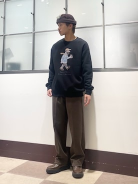 「アイテム（スウェット）」を使った、翼さん（メンズ・168cm・10代）の冬コーディネート