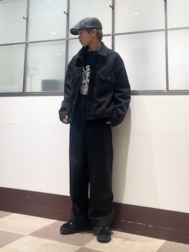 「アイテム（カバーオール）」を使った、翼さん（メンズ・168cm）の冬コーディネート