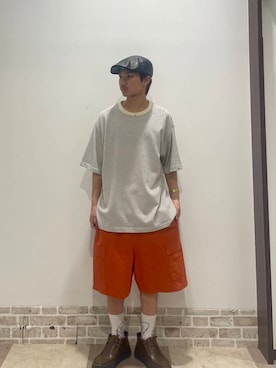 「ITEMS URBANRESEARCH（アイテムズ アーバンリサーチ）のアイテム（Tシャツ/カットソー）」を使った、翼さん（メンズ・168cm）の夏コーディネート