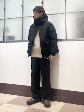 「アイテム（ダウンジャケット/コート）」を使った、翼さん（メンズ・168cm・10代）の冬コーディネート