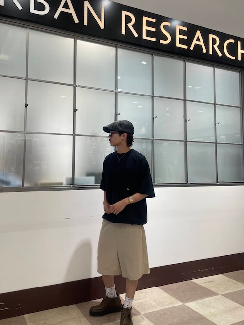 『撥水/イージーケア/接触冷感/UVカット』タスランナイロンクルーネックドロストTシャツ