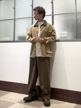 「アイテム（カバーオール）」を使った、翼さん（メンズ・168cm）の秋コーディネート