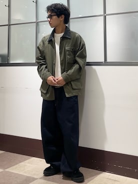 「アイテム（カバーオール）」を使った、翼さん（メンズ・168cm）の秋コーディネート