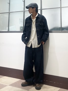 「低身長男子」｜「アイテム（デニムジャケット）」を使った、翼さん（メンズ・168cm）の秋コーディネート