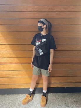 「OUTER SPACE（アウタースペース）のアイテム」を使った、Emily👾イジュさん（レディース・157cm）の夏コーディネート