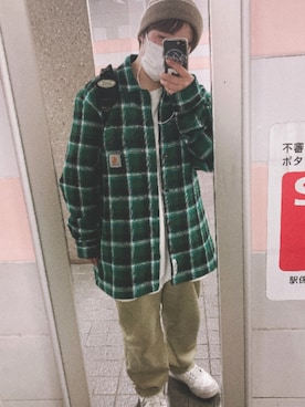 「Carhartt（カーハート）のアイテム（ジャケット/アウター）」を使った、miyuさん（レディース・155cm）の春コーディネート