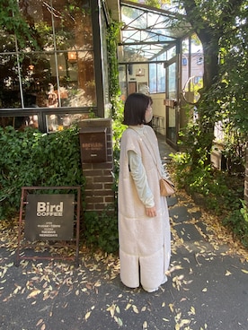 「I_am（アイアム）のアイテム（ジャケット/アウター）」を使った、Rieko さん（レディース・153cm）の秋コーディネート