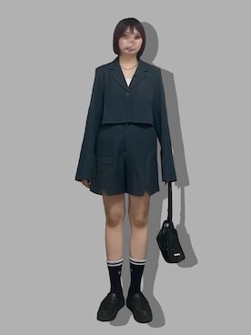 「FRED PERRY（フレッドペリー）のアイテム」を使った、おなかすいたさん（レディース・160cm）の冬コーディネート