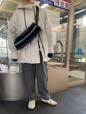 「NANO universe（ナノユニバース）のアイテム（マウンテンパーカー）」を使った、nonoさん（レディース・159cm）の冬コーディネート