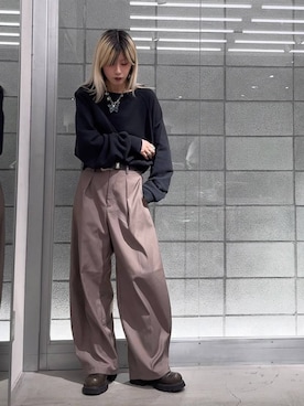 「アイテム（ブーツ、グリーン系）」を使った、あゆねさん（レディース・164cm）の秋コーディネート