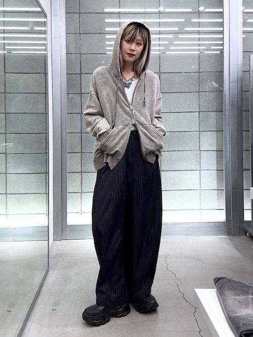 ジップフーディー なお様 JEANASIS パーカー FadeカラーZIPフーディ/321477 レディース