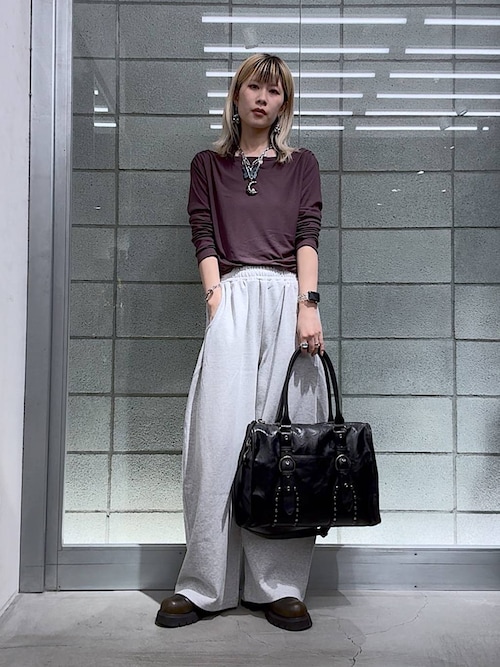 セール】アシメギャザーボートネックLS/594167（Tシャツ/カットソー