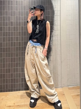 ミリタリータックボリュームパンツ/657336を使った人気ファッション