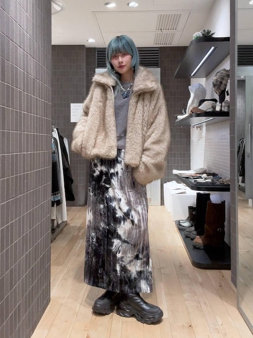 この冬スタイリングの主役にピッタリ！】MIXカラーファーブルゾン