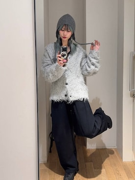 「きれいめ」｜「アイテム（ニットキャップ/ビーニー）」を使った、あゆねさん（レディース・164cm）の冬コーディネート