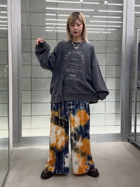 「アイテム（ブーツ、グリーン系）」を使った、あゆねさん（レディース・164cm）の秋コーディネート