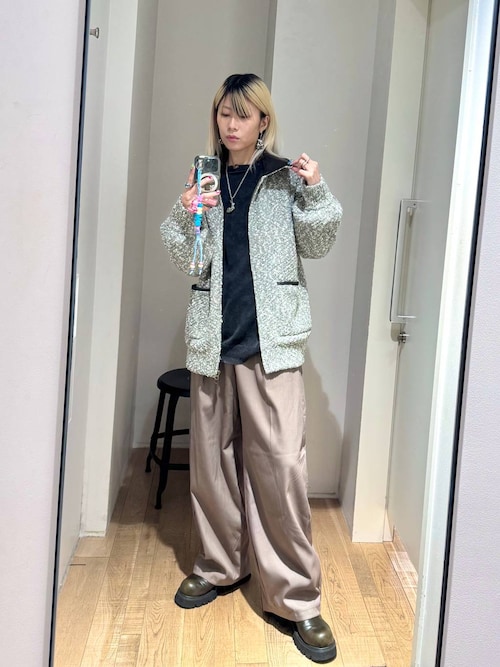 セール】ツイーディニットジャケット/586997（ブルゾン