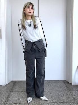 「JEANASIS（ジーナシス）のアイテム（サロペット/オーバーオール）」を使った、あゆねさん（レディース・164cm）の春コーディネート