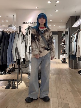 「JEANASIS（ジーナシス）のアイテム（デニムパンツ）」を使った、あゆねさん（レディース・164cm）の秋コーディネート