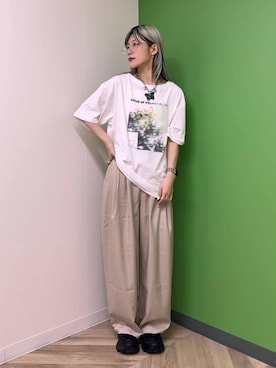 「JEANASIS（ジーナシス）のアイテム（キャップ）」を使った、あゆねさん（レディース・164cm）の春コーディネート